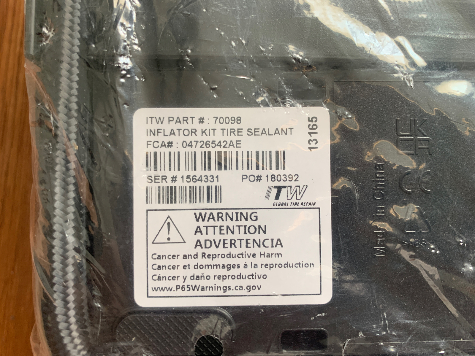 Nitrogen Tire Inflation Accessory KitNorth, VIN B Mopar fits 2019