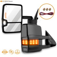 Smoke Led Signal Power Tow Mirrors Pair For 1999-2002 Chevy Silverado Sierra Smoke Led Signal Power Tow Mirrors Pair For 1999-2002 Chevy Silverado Sierra