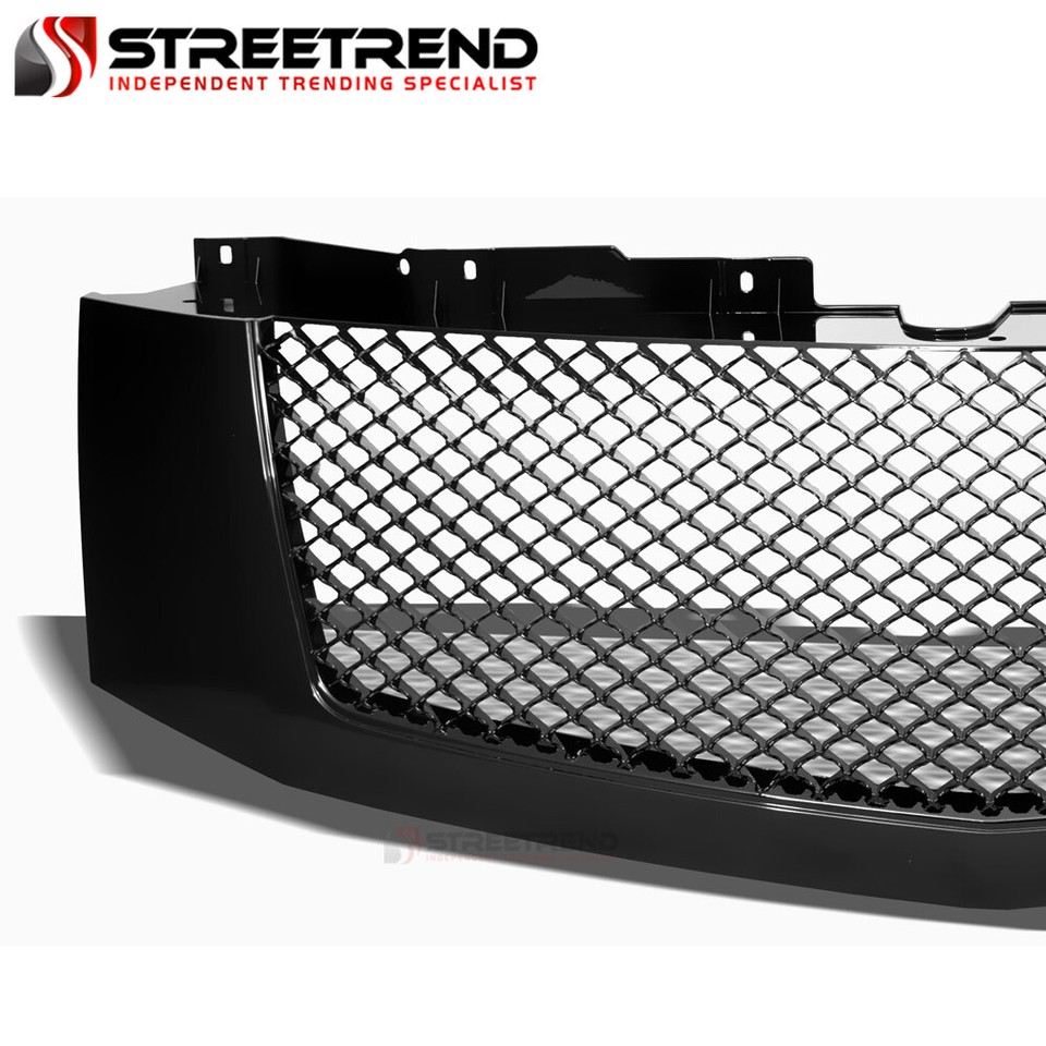 Black Mesh Front Bumper Grille For 2007-2013 Cadillac Escalade (Badgeless) 3 thumbnail image