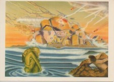 VINTAGE 1979 SCI-FI ATLANTIS MERMAID LOVERS EMBRACE GREETING CARD~BLANK~UNUSED