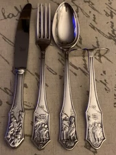 Berndorf GRIMM MARCHEN Children's Cutlery Set In 90g Silver Plate *AMAZING*