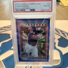 2025 Panini Stars and Stripes - Caden Bodine #21 Blue Lightning /13 (RC)