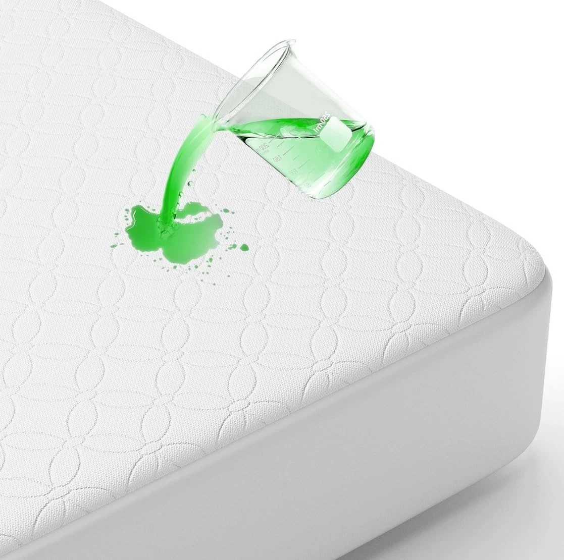 WZHOUFIE 100% WATERPROOF MATTRESS PROTECTOR TWIN XL 18" - WHITE