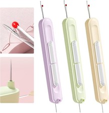 3PCS 2-in-1 Needle Threader  Seam Ripper Set   Upgraded Automatic Needle Thre