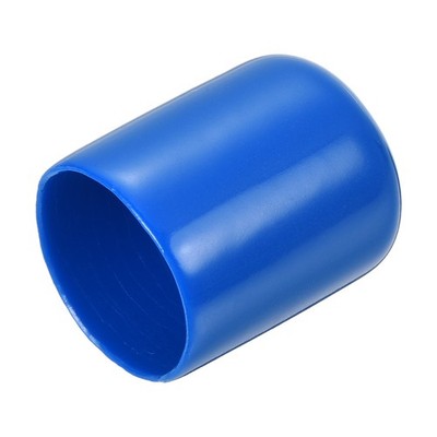 15 x Rubber End Caps 19mm ID 29mm Height Screw Thread Protectors Blue