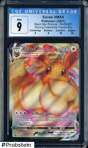2021 Pokemon BSP Shining Fates ETB #SWSH087 Eevee VMAX CGC 9 MINT