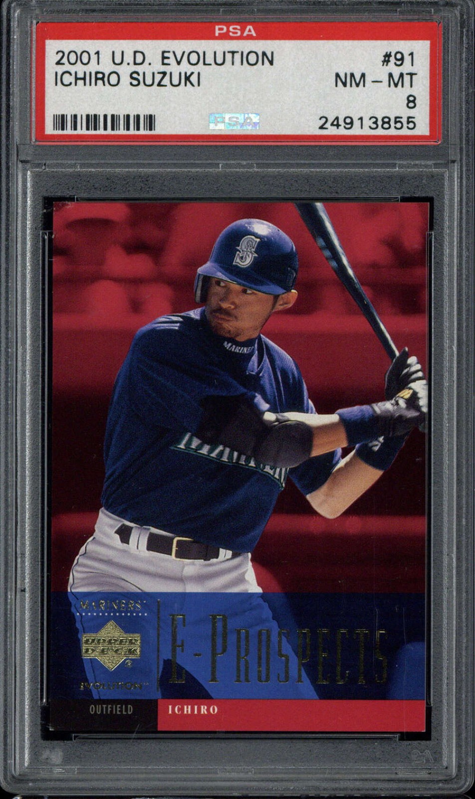 2001 UD Evolution #91 Ichiro Mariners PSA 8 NM-MINT RC 207/2250