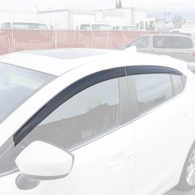 Fits 14-18 Mazda 3 4/5dr JDM Window Rain Guard Visors (Tinted)