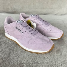 Reebok Classic Suede Pastel Purple Womens Size 5 Shoes Gum Ortholite NEW
