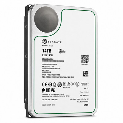 Seagate Exos X18 14TB ST14000NM000J 256MB SATA 6Gb/s 3.5''  Enterprise Hard Drive