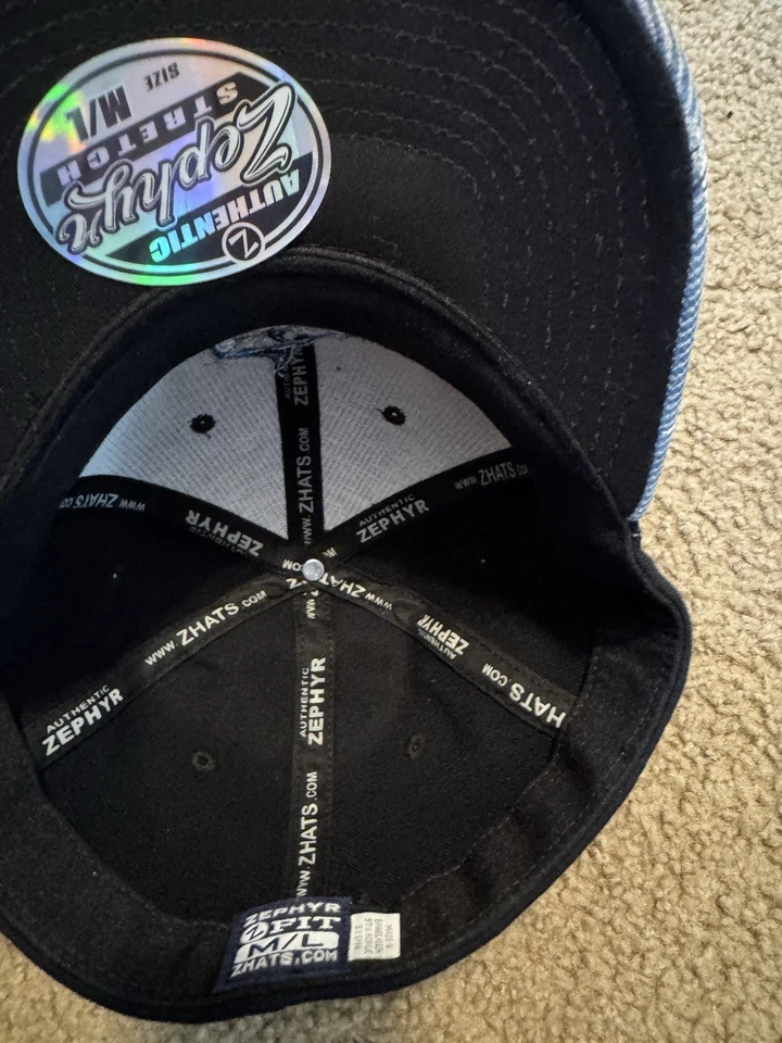 Sombrero Morehead City Marlins a Cuadros Zephyr Ajuste Flexible Talla M/L Foto 3 de 4