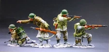 king &country Battle bulge 54mm ww2 - American rifle section 4 figs 2012 MIB oop