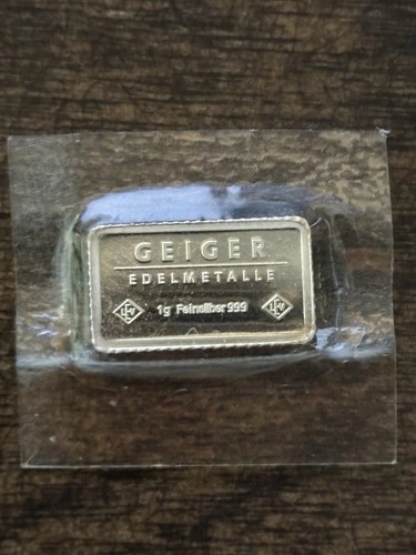 Geiger Edelmetalle 1g Silver Bar 999 Schloss Guldengossa
