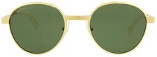Gucci Round Frame Gold Sunglasses Green Lens