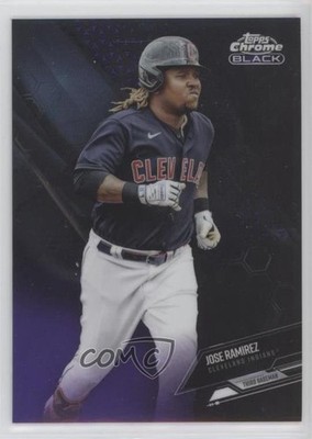 2021 Topps Chrome Black Purple Refractor 130/150 Jose Ramirez #81 4vy