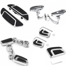 Full Set Matching Air Flow Front Rear Footpegs Floorboard For Harley Touring US