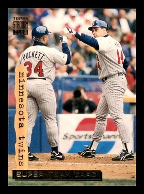 1994 Stadium Club Super Team #ST23 Kirby Puckett/Kent Hrbek Twins (1:24) HOF