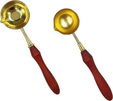 Wax Seal Spoon Sealing Spoon with Wooden Handel Wax Sealing Stamp Melting Spoon