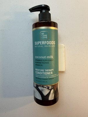 Be Care Love Superfoods Coconut Milk Moisture Conditioner 12oz Vegan Dry Hair
