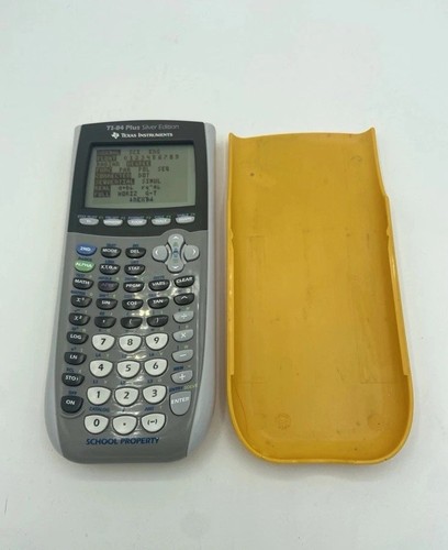 TI-84 Plus Silver Graphing Calculator with Cover and New Batteries, TESTED WORKS