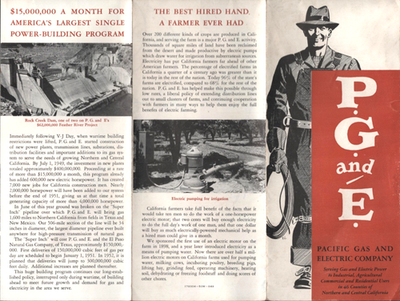 #ad 1949 PACIFIC GAS and ELECTRIC COMPANY P.G. and E. vintage brochure CALIFORNIA $17.99