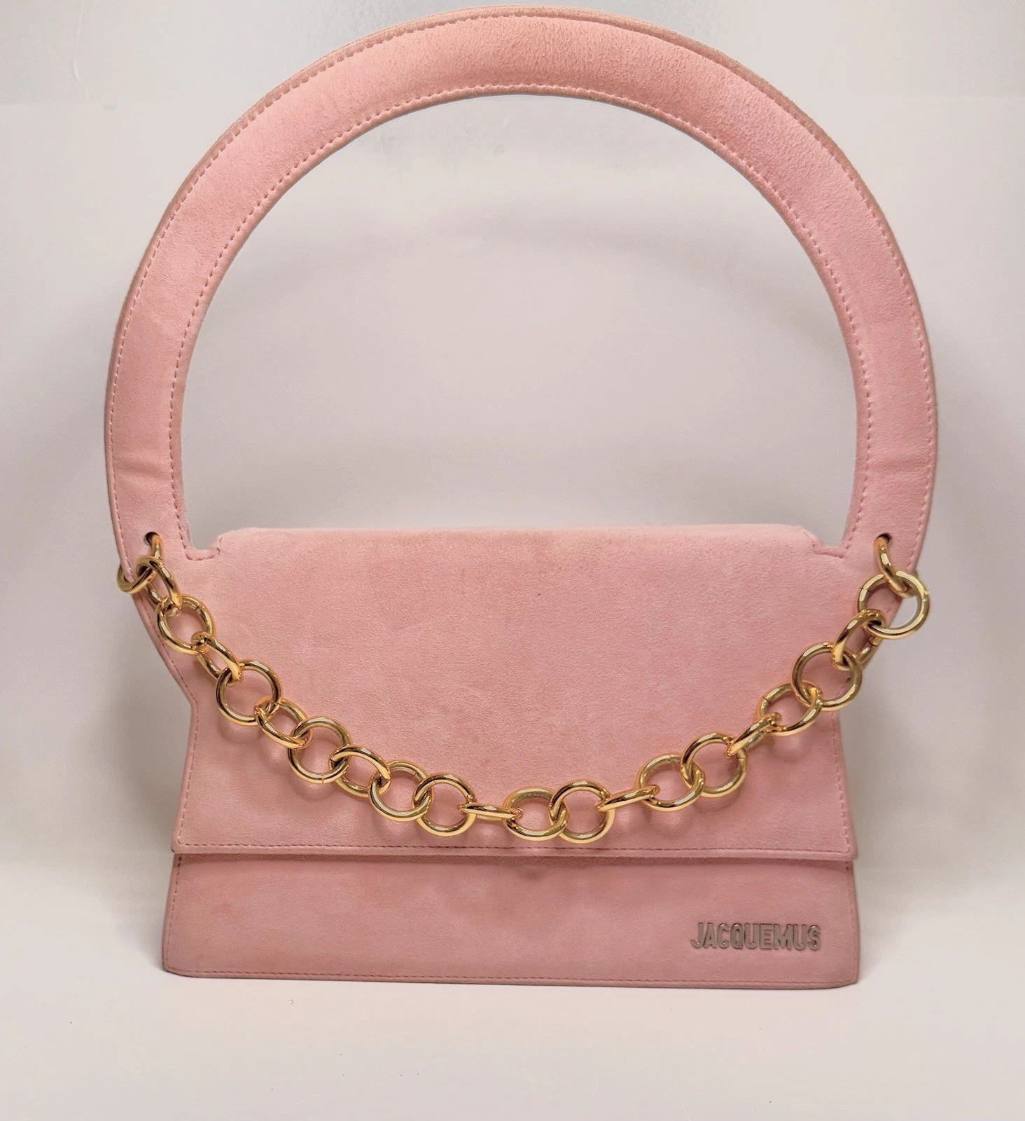 Borsa Jacquemus Le sac Rond pelle scamosciata rosa millennial settimana moda Parigi 2017