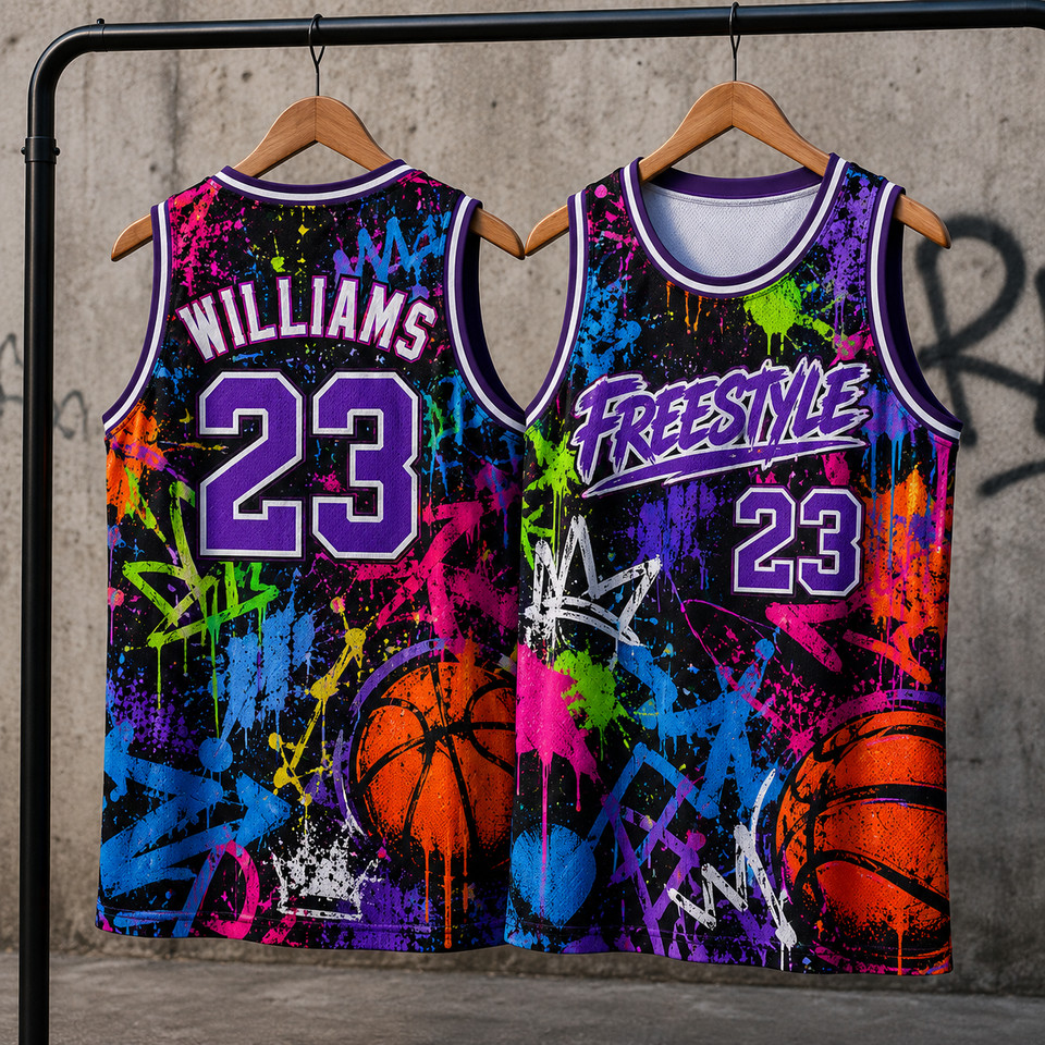 Camiseta sin mangas de baloncesto con nombre personalizado de neón graffiti arte callejero chaleco para hombre hip hop