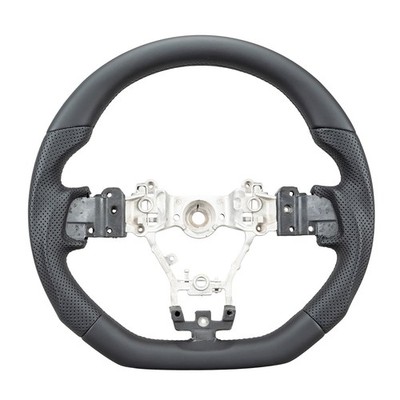 Full Black Leather Sport Steering Wheel Fit Subaru WRX STI IMPREZA 2015-2020