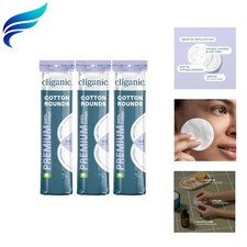 Cotton Rounds for Face 300 Count - Makeup Remover Pads, Hypoallergenic, Lint-...