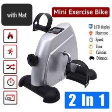 Mini Exercise Bike Under Desk Pedal Exerciser Cycle Arm Leg Peddler LCD Display