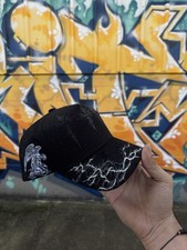 Black White Graphic Design Baseball Cap Men's Street Art Theme Urban Style Hat