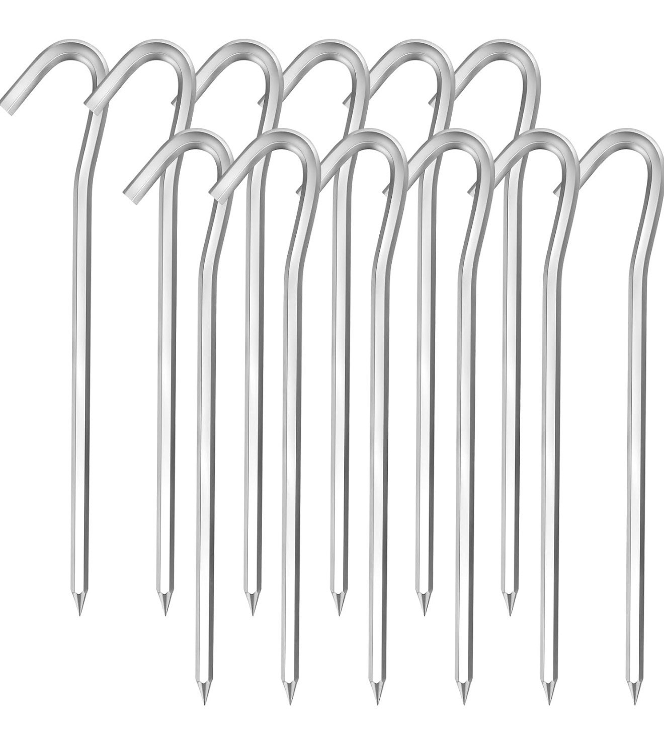 Sardines tente aluminium 18cm anti torsion pour maintenir un ancrage au sol stable