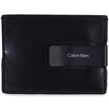 CALVIN KLEIN - Portacarte nero con mini logo per uomo