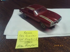 Used Vintage Revell 1/32 Scale '68' Firebird Slot Car Maroon (see pictures)