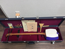 Japanese Shamisen SemiHard Case Set Music 3String Instrument Beginner PurpleBook