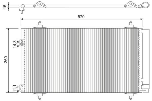 Valeo Kondensator Klimaanlage 818171 FüR Peugeot CitroËN DS 308 Berlingo 307 SW-image