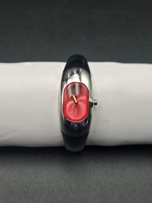 Nike Watch Imara Spin WR0102 Black Red Dial Stainless Steel 50M Works Y2K