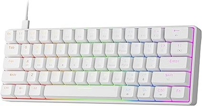 NEWMEN GM611 Gaming Tastatur, 60% Prozent Mechanische Tastatur 61 Tasten LED Hintergrundbeleuchtung