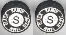 2 Genuine Kamui BLACK Tips (SOFT = S) Pool Cue Billiard Tips - SHIPS FAST!