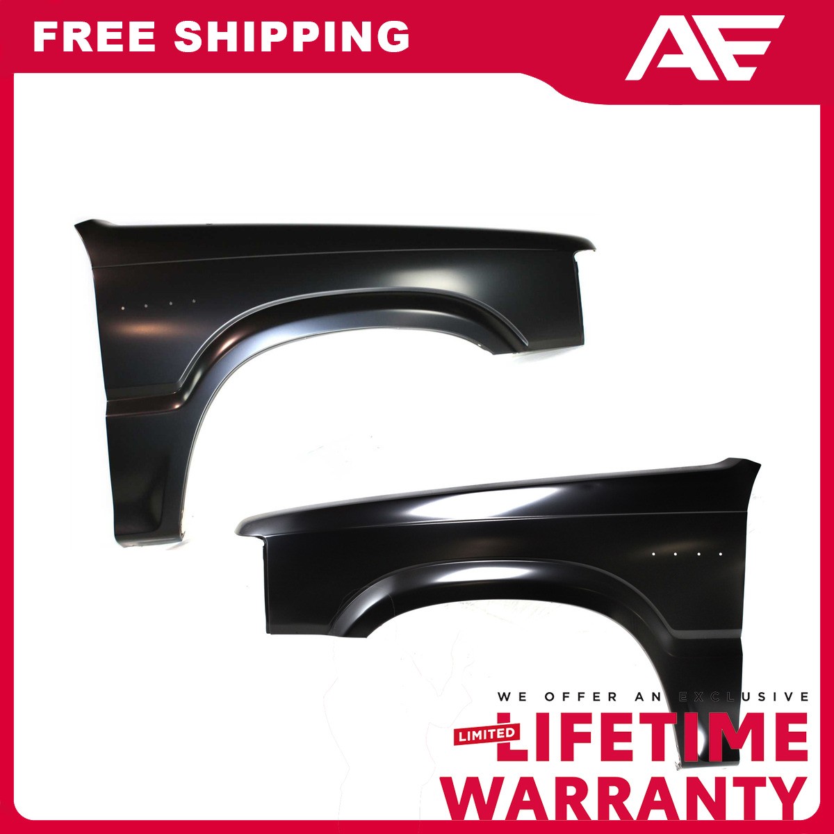 Front Fenders Set Primed Steel For 1986-1993 Mazda B2200 B2600
