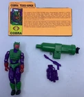 1991 G.I. Joe Cobra Toxo Viper  Complete Figure w/ File Card AS PICTURED  (I)