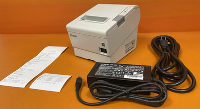 Epson TM-T88V Thermal Receipt Printer M244A White w/Adapter *Tested