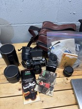 CANON AE-1 35mm Film Camera Bundle 3 Lenses 75-200 28mm 50mm  Doubler / Filters