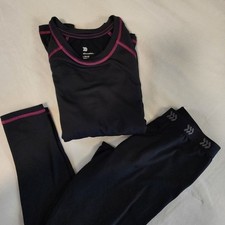 All in Motion girls Thermal Set Black and Pink medium 8 