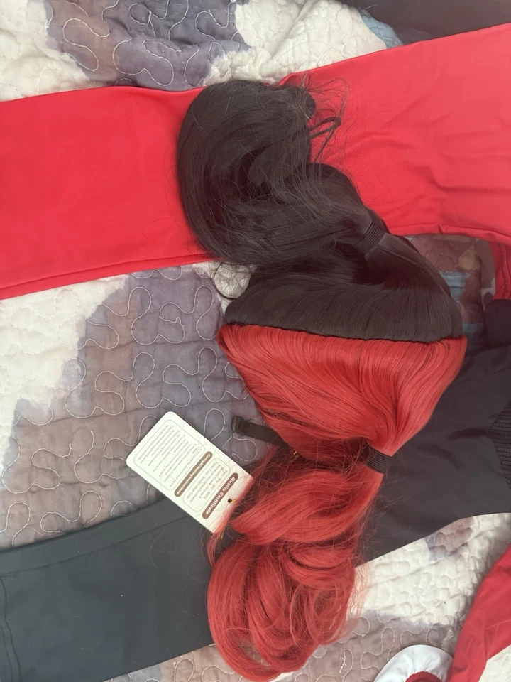 Harley Quinn Adult Costume New With Some Tags OS - Image 4 of 4