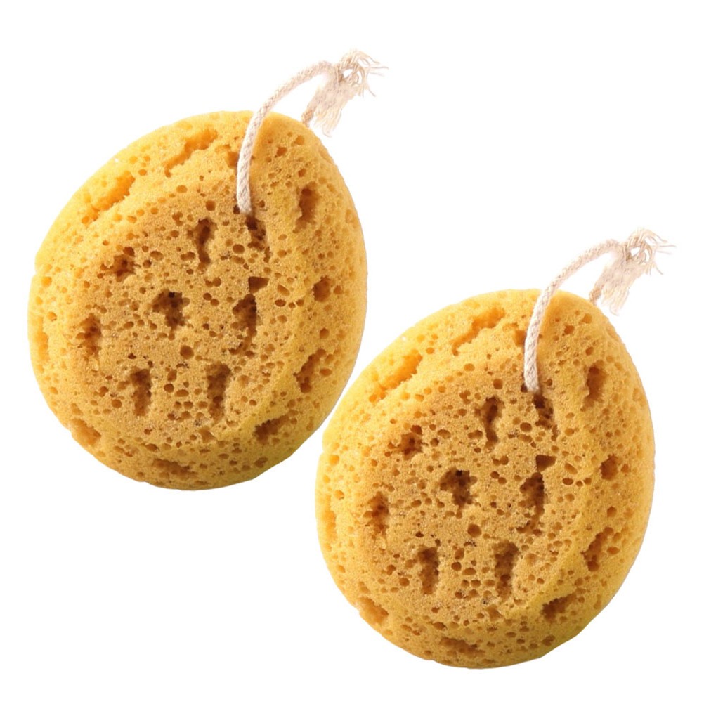 2 Pcs Honeycomb Bath Sponge Body Exfoliating Tool Skin Cleaning Scrubber