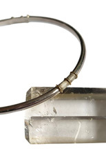 Linda MacDonald  Scottish Sterling silver and gold stacking  bangle 9g