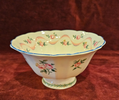 Minton England Footed Bowl Harrods Knightbridge Fine Bone China ROSEBUD