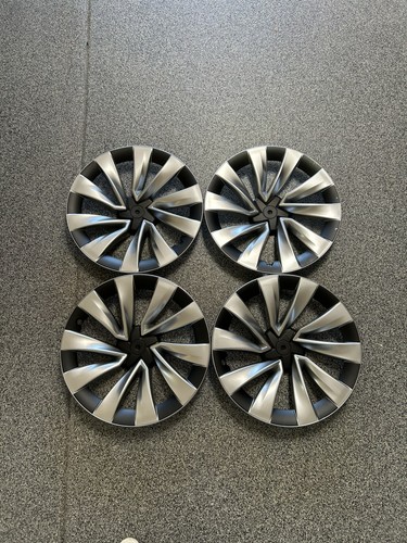 4Pcs 19 Inch Wheel Covers for Model 3 Highland Turbine Style Silver Black