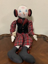 Joe Spencer's Gathered Traditions Arctic Snowman Shelf Sitter Christmas Doll NWT